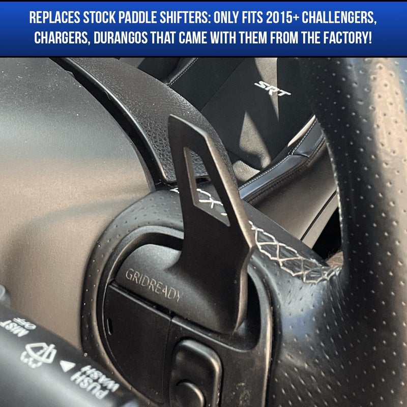 GRIDREADY Paddle Shifter Extension for 2015+ Dodge Charger Accessories, Challenger, Durango, Grand Cherokee. Interior Upgrade fits sxt, gt, rt, Daytona, scat Pack, Hellcat, hemi, 392 and SRT - Image 5